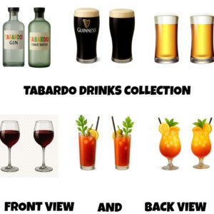 Drinks Collection Hilarious Double-Sided Bottle & Glass Tabards