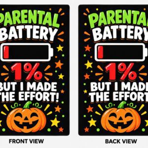 Adult Parental Battery 1% Halloween TABARDO! Fancy Dress Costume